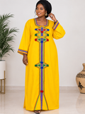 Caftan Amazigh Marocain pour Femme – Robe Traditionnelle Brodée