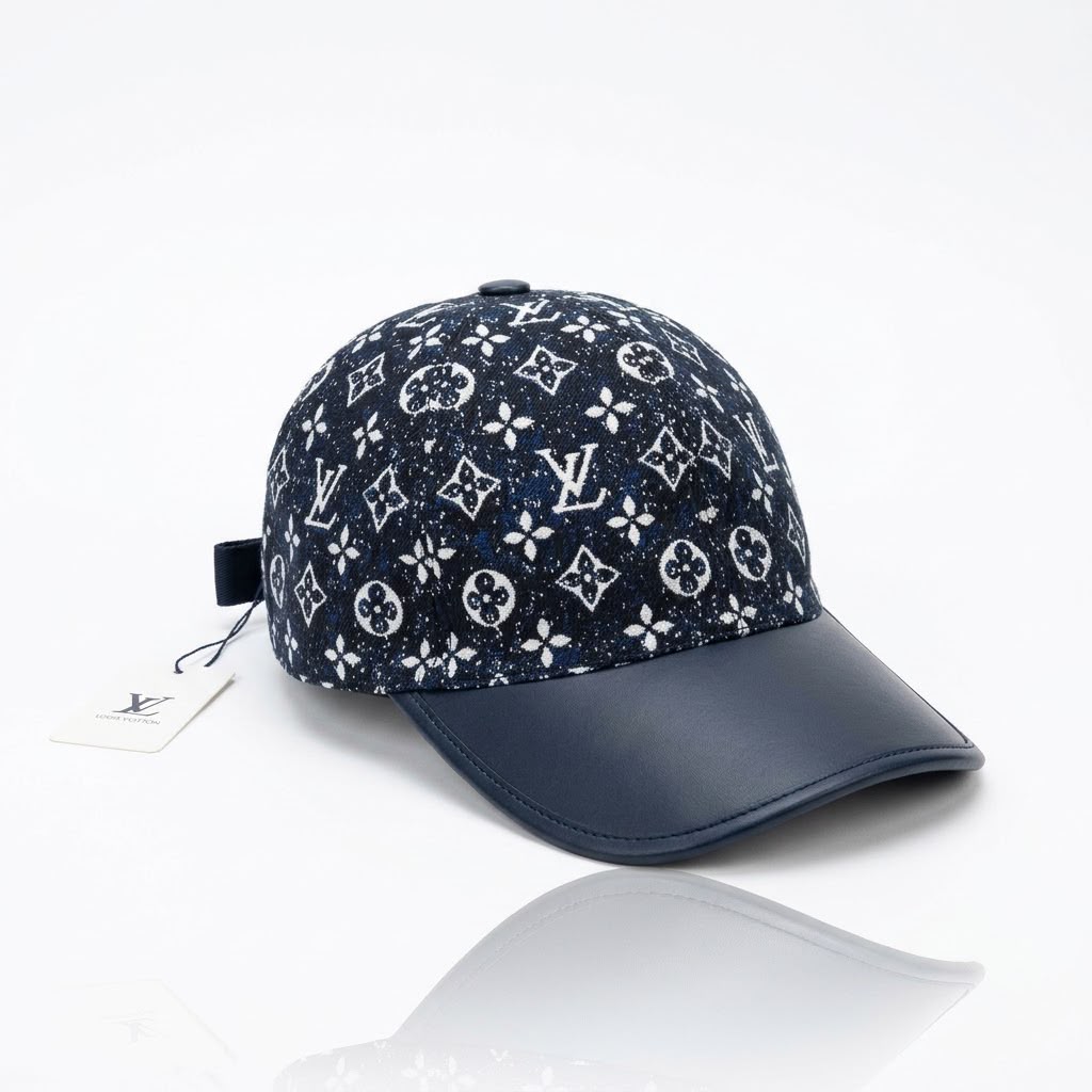 Casquette Monogramme Denim Premium — Style Urbain Chic